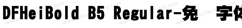 DFHeiBold B5 Regular字体转换